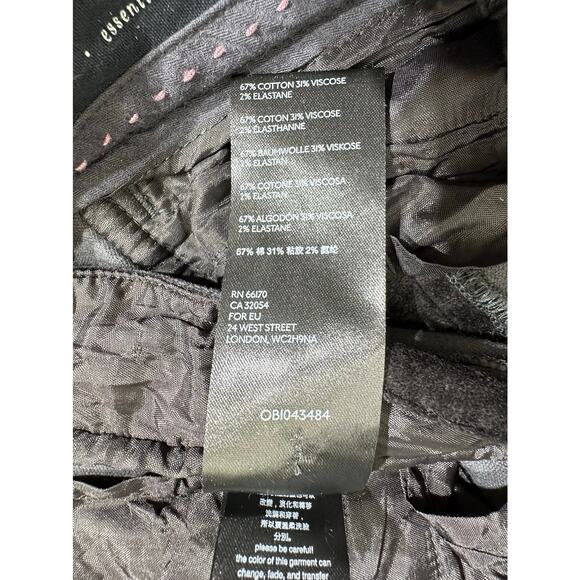 Anthropologie Velvet Ankle Pants The Essential Slim Size 0 (27x27) Black Skinny - Picture 7 of 11